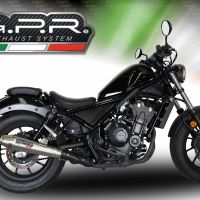 GPR exhaust compatible with  Honda Rebel 300 2021-2023, Ultracone, Slip-on exhaust including removable db killer and link pipe 