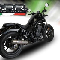 GPR exhaust compatible with  Honda Rebel 500 2017-2020, Ultracone, Slip-on exhaust including removable db killer and link pipe 