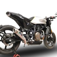 GPR exhaust compatible with  Husqvarna Svartpilen 701 2018-2020, Powercone Evo, Slip-on exhaust including removable db killer and link pipe 