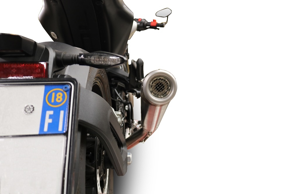 GPR exhaust compatible with  Husqvarna Svartpilen 701 2018-2020, Powercone Evo, Slip-on exhaust including removable db killer and link pipe 