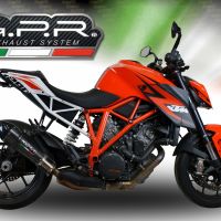 GPR exhaust compatible with  Ktm 1290 Superduke R 2014-2016, Gpe Ann. Poppy, Slip-on exhaust including removable db killer and link pipe 