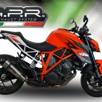 GPR exhaust compatible with  Ktm 1290 Superduke R 2014-2016, Gpe Ann. titanium, Slip-on exhaust including removable db killer and link pipe 