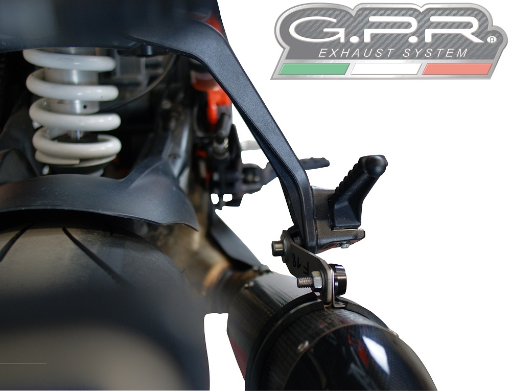 GPR exhaust compatible with  Ktm 1290 Superduke R 2017-2019, Furore Evo4 Nero, Slip-on exhaust including removable db killer and link pipe 