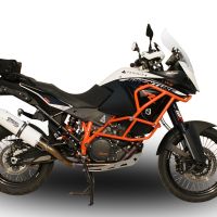 GPR exhaust compatible with  Ktm 1290 Super Adventure 2015-2016, Albus Ceramic, Slip-on exhaust including removable db killer and link pipe 