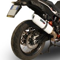 GPR exhaust compatible with  Ktm 1190 Adventure 2013-2016, Albus Ceramic, Slip-on exhaust including removable db killer and link pipe 