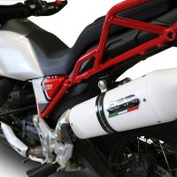 GPR exhaust compatible with  Moto Guzzi V85TT 2021-2023, Albus Evo4, Slip-on exhaust including removable db killer and link pipe 