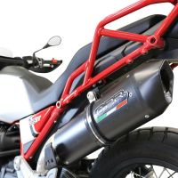 GPR exhaust compatible with  Moto Guzzi V85TT 2019-2020, Furore Nero, Slip-on exhaust including link pipe 