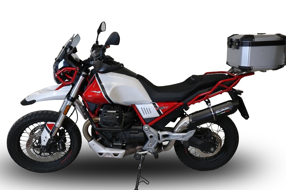 GPR exhaust compatible with  Moto Guzzi V85TT 2019-2020, Furore Poppy, Slip-on exhaust including link pipe 