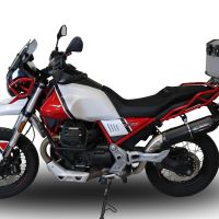 GPR exhaust compatible with  Moto Guzzi V85TT 2019-2020, Furore Nero, Slip-on exhaust including link pipe 