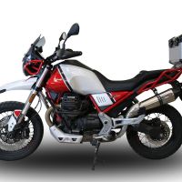 GPR exhaust compatible with  Moto Guzzi V85TT 2019-2020, Gpe Ann. titanium, Slip-on exhaust including link pipe 