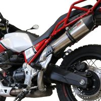 GPR exhaust compatible with  Moto Guzzi V85TT 2021-2023, Gpe Ann. titanium, Slip-on exhaust including link pipe 