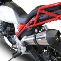 GPR exhaust compatible with  Moto Guzzi V85TT 2021-2023, Gpe Ann. titanium, Slip-on exhaust including link pipe 