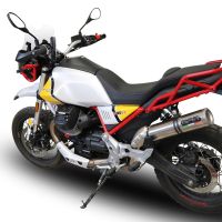 GPR exhaust compatible with  Moto Guzzi V85TT 2019-2020, M3 Titanium Natural, Slip-on exhaust including link pipe 