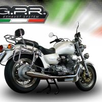 GPR exhaust compatible with  Moto Guzzi California 1100 Special/Stone/Sport/Ev/Alu 1997-2002, Vintacone, Dual slip-on including removable db killers and link pipes 