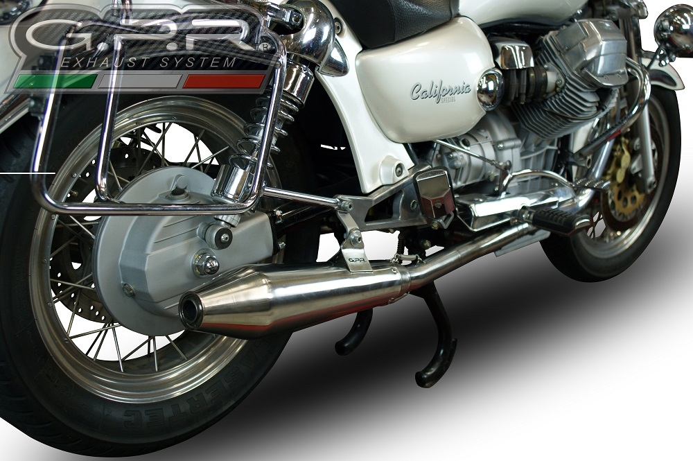 GPR exhaust compatible with  Moto Guzzi California 1100 Special/Stone/Sport/Ev/Alu 1997-2005, Vintacone, Dual slip-on including removable db killers and link pipes 