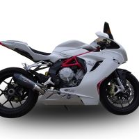 GPR exhaust compatible with  Mv Agusta F3 675 2017-2020, Gpe Ann. Poppy, Slip-on exhaust including link pipe and removable db killer 