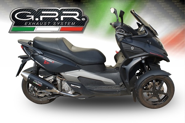 GPR exhaust compatible with  Quadro 350 S 2012-2016, Power Bomb, Slip-on exhaust including removable db killer and link pipe 