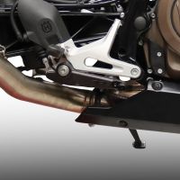 GPR exhaust compatible with  Husqvarna Svartpilen 701 2018-2020, Furore Evo4 Nero, Slip-on exhaust including removable db killer and link pipe 