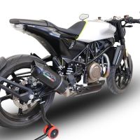 GPR exhaust compatible with  Husqvarna Vitpilen 701 2018-2020, Furore Evo4 Nero, Slip-on exhaust including removable db killer and link pipe 