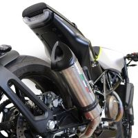 GPR exhaust compatible with  Husqvarna Svartpilen 701 2018-2020, Tiburon Titanium EVO4, Slip-on exhaust including removable db killer and link pipe 