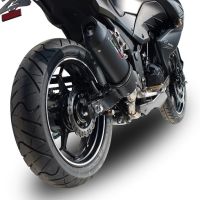 GPR exhaust compatible with  Kawasaki Z300 2014-2017, Furore Nero, Slip-on exhaust including removable db killer and link pipe 