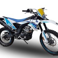 GPR exhaust compatible with  F.B. Mondial Smx 125 Enduro 2018-2020, Furore Poppy, Slip-on exhaust including link pipe and removable db killer 