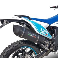 GPR exhaust compatible with  UM Motorcycles Dsr Adventure TT 125  2018-2020, Furore Nero, Slip-on exhaust including link pipe and removable db killer 