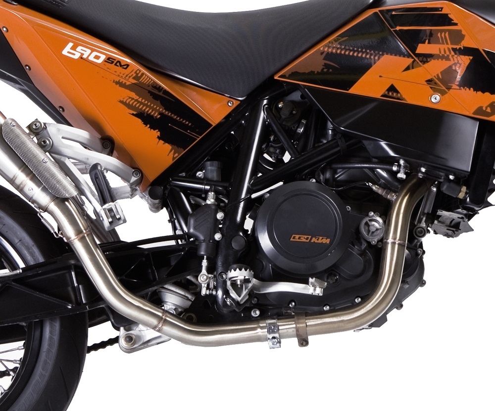 GPR exhaust compatible with  Ktm Supermoto 690 2007-2009, Powercone Evo, Full system exhaust, including removable db killer  