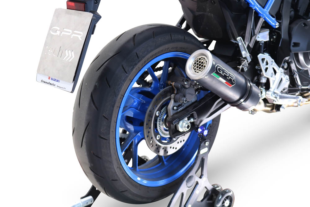 GPR exhaust compatible with  Suzuki Gsx-8R 2022-2024, M3 Black Titanium, Full system exhaust, including removable db killer 