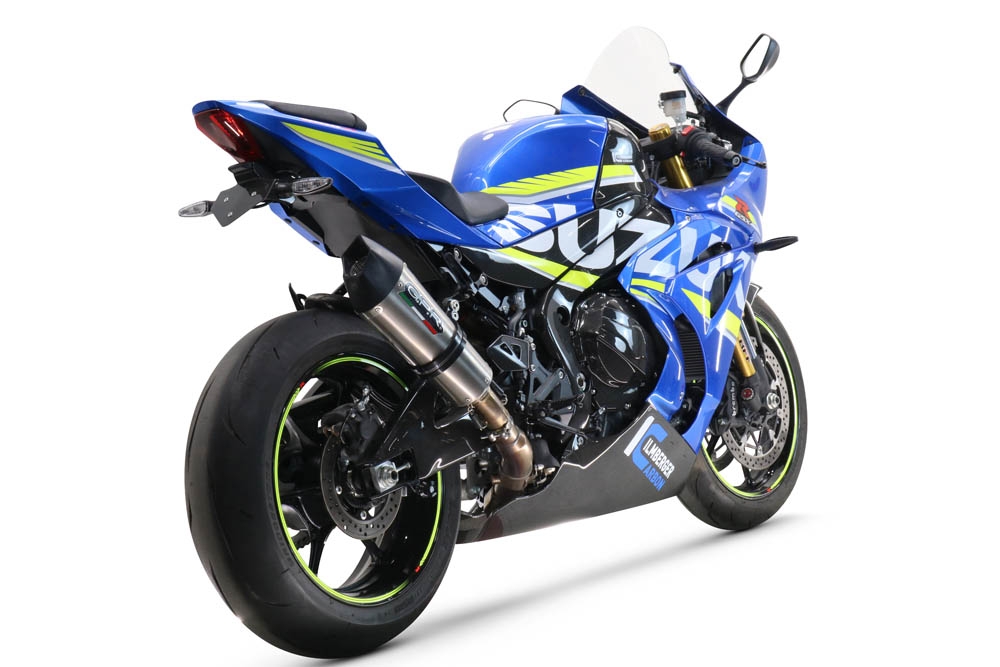 GPR exhaust compatible with  Suzuki GSX-R1000 R 2021-2024, GP Evo4 Titanium, Slip-on exhaust including removable db killer and link pipe 