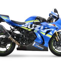 GPR exhaust compatible with  Suzuki GSX-R1000 R 2021-2024, GP Evo4 Poppy, Slip-on exhaust including removable db killer and link pipe 