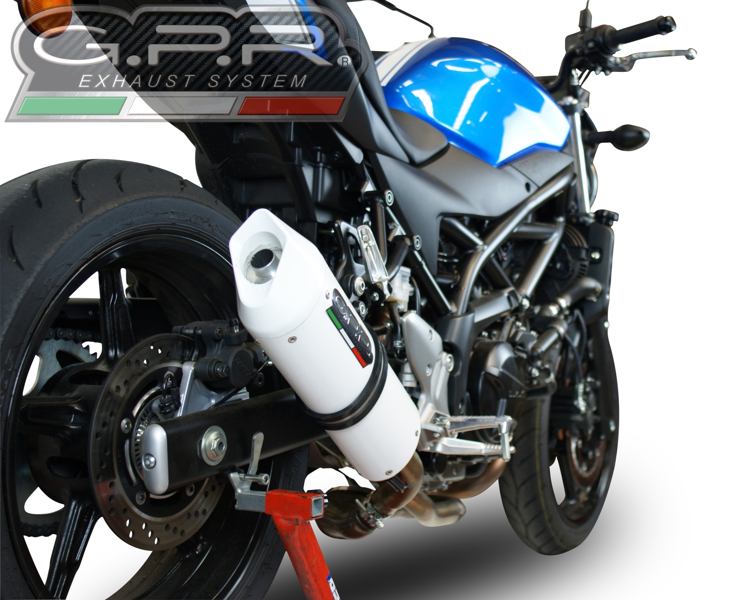 GPR exhaust compatible with  Suzuki SV650 / SV650 ABS 2021-2024, Albus Evo4, Slip-on exhaust including removable db killer and link pipe 