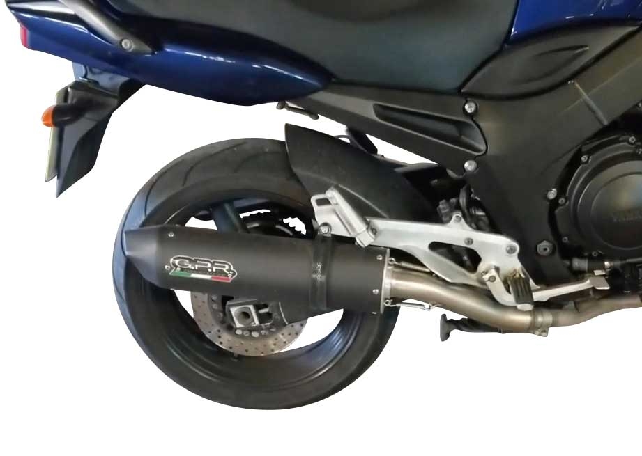 GPR exhaust compatible with  Yamaha Tdm 900 2002-2014, Furore Nero, Dual slip-on exhausts including removable db killers, link pipes and catalysts 