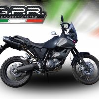 GPR exhaust compatible with  Yamaha Xt 660 Z Teneré 2008-2016, Furore Poppy, Dual slip-on including removable db killers and link pipes 