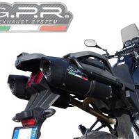 GPR exhaust compatible with  Yamaha Xt 660 Z Teneré 2008-2016, Furore Nero, Dual slip-on including removable db killers and link pipes 