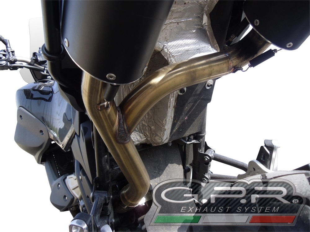 GPR exhaust compatible with  Yamaha Xt 660 Z Teneré 2008-2016, Gpe Ann. Poppy, Dual slip-on including removable db killers and link pipes 