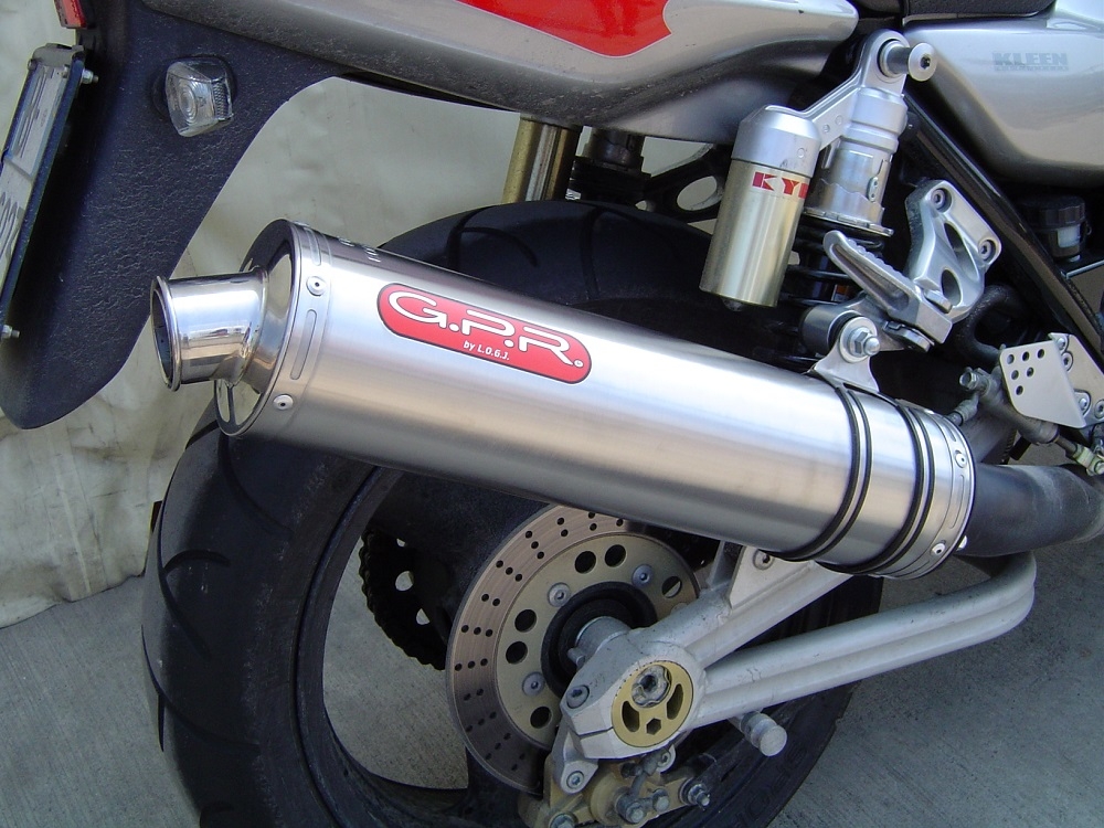 GPR exhaust compatible with  Kawasaki Zrx-1200 2002-2008, Inox Tondo, Bolt-on silencer including removable db killer 