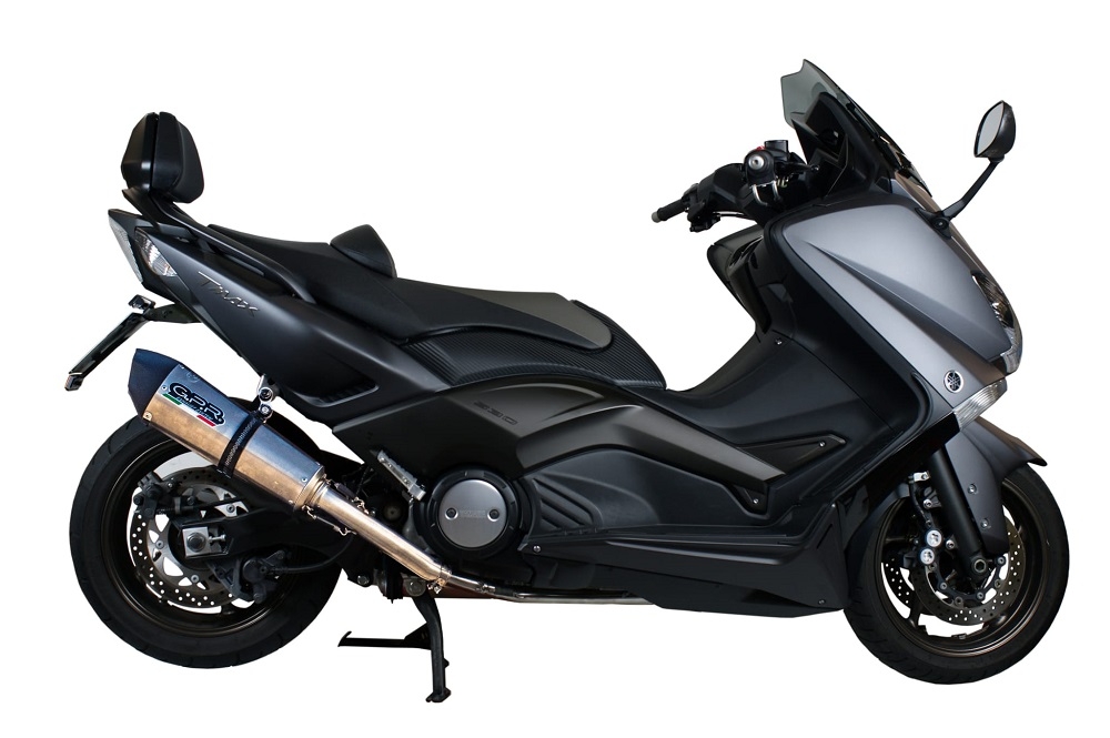 GPR exhaust compatible with  Yamaha T-Max 530 2012-2016, Gpe Ann. titanium, Full system exhaust, including removable db killer 