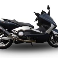 GPR exhaust compatible with  Yamaha T-Max 530 2012-2016, Furore Nero, Full system exhaust, including removable db killer 