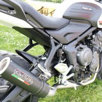 GPR exhaust compatible with  Triumph Trident 660 2021-2024, M3 Black Titanium, Full system exhaust, including removable db killer 