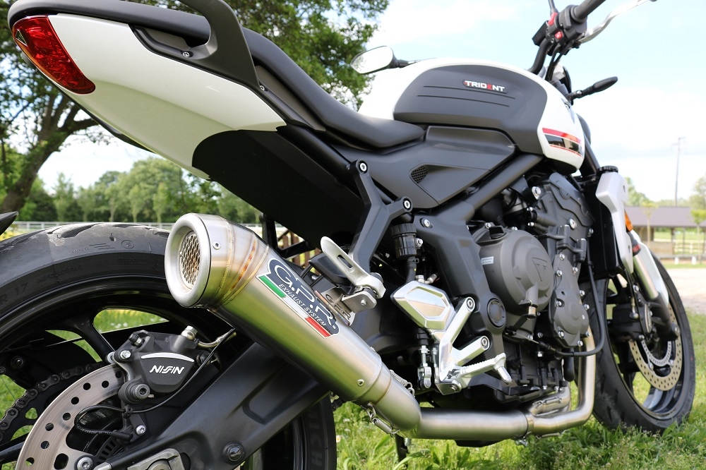 GPR exhaust compatible with  Triumph Trident 660 2021-2024, Powercone Evo, Full system exhaust, including removable db killer 