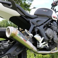 GPR exhaust compatible with  Triumph Trident 660 2021-2024, Powercone Evo, Full system exhaust, including removable db killer 