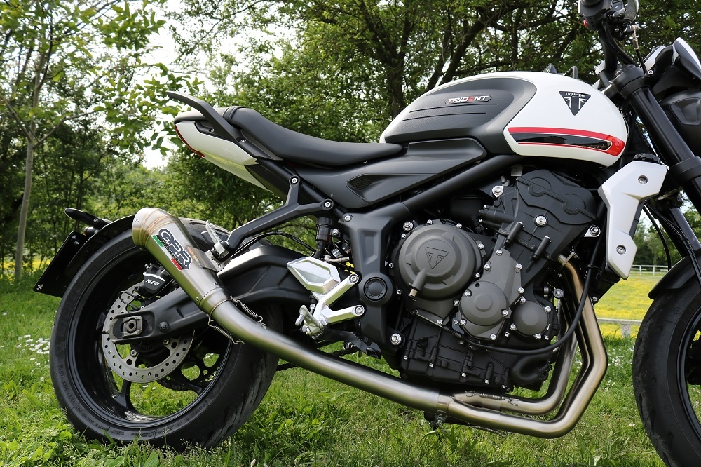 GPR exhaust compatible with  Triumph Trident 660 2021-2024, Powercone Evo, Full system exhaust, including removable db killer 