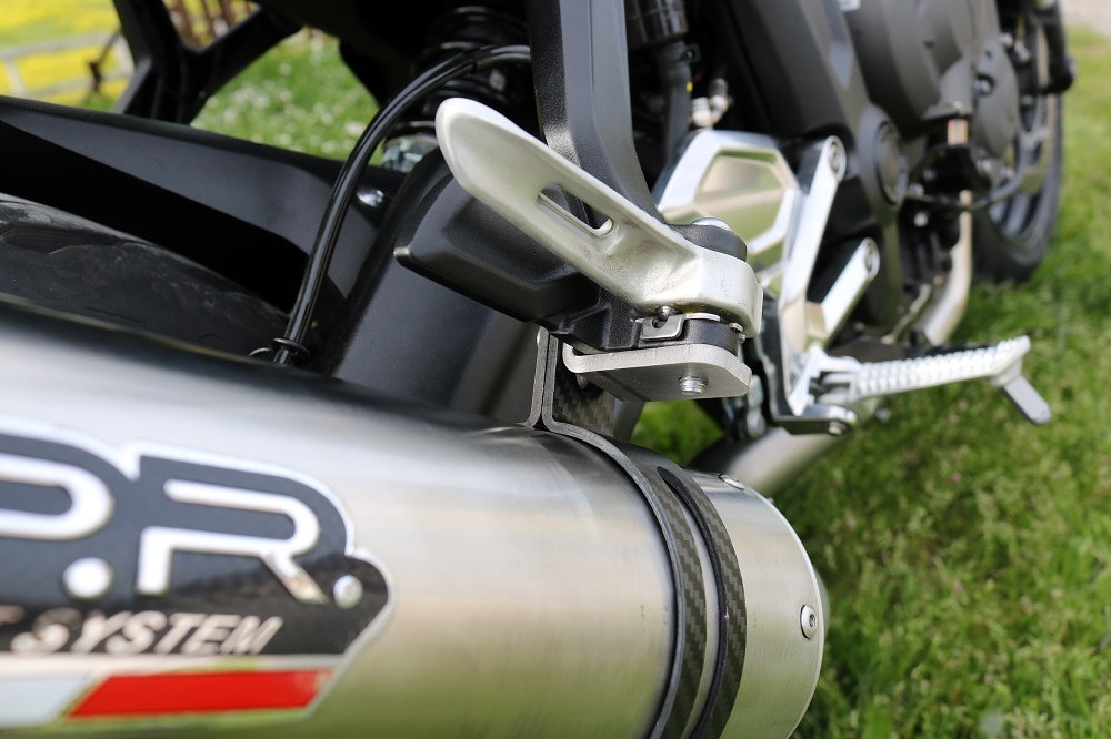 GPR exhaust compatible with  Triumph Trident 660 2021-2024, M3 Titanium Natural, Full system exhaust, including removable db killer 