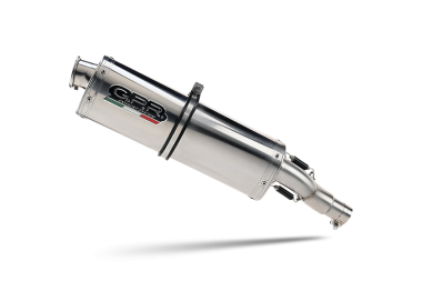 GPR exhaust compatible with  Benelli Trk 502 X 2021-2024, Trioval, Slip-on exhaust including removable db killer and link pipe 