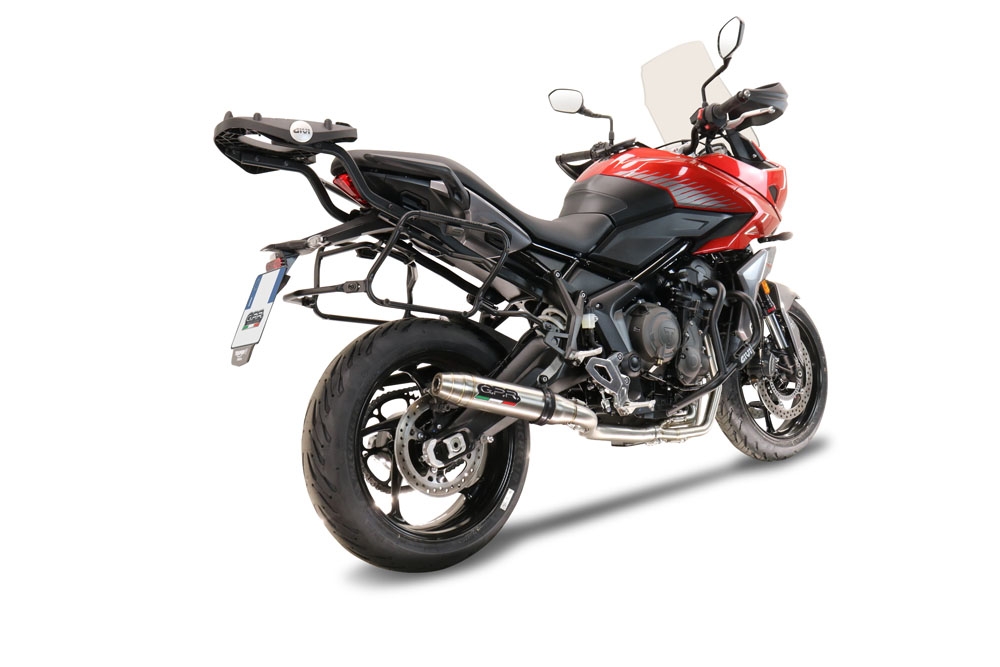 GPR exhaust compatible with  Triumph Tiger Sport 660 2022-2024, Deeptone Inox, Full system exhaust, including removable db killer 