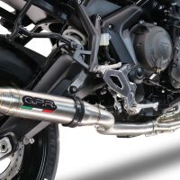 GPR exhaust compatible with  Triumph Trident 660 2021-2024, Deeptone Inox, Full system exhaust, including removable db killer 