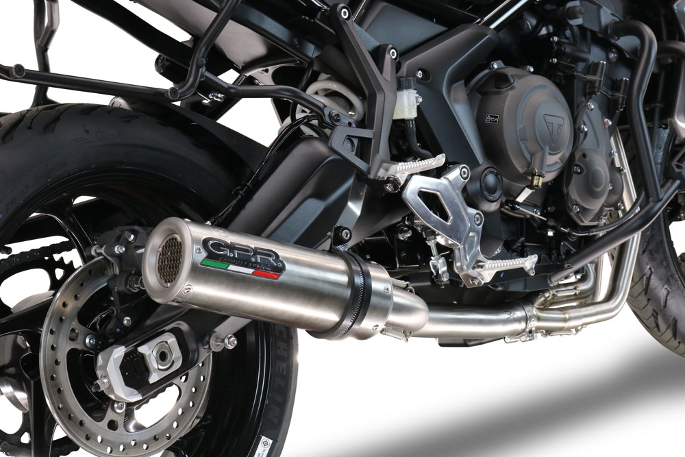 GPR exhaust compatible with  Triumph Tiger Sport 660 2022-2024, M3 Inox , Full system exhaust, including removable db killer 