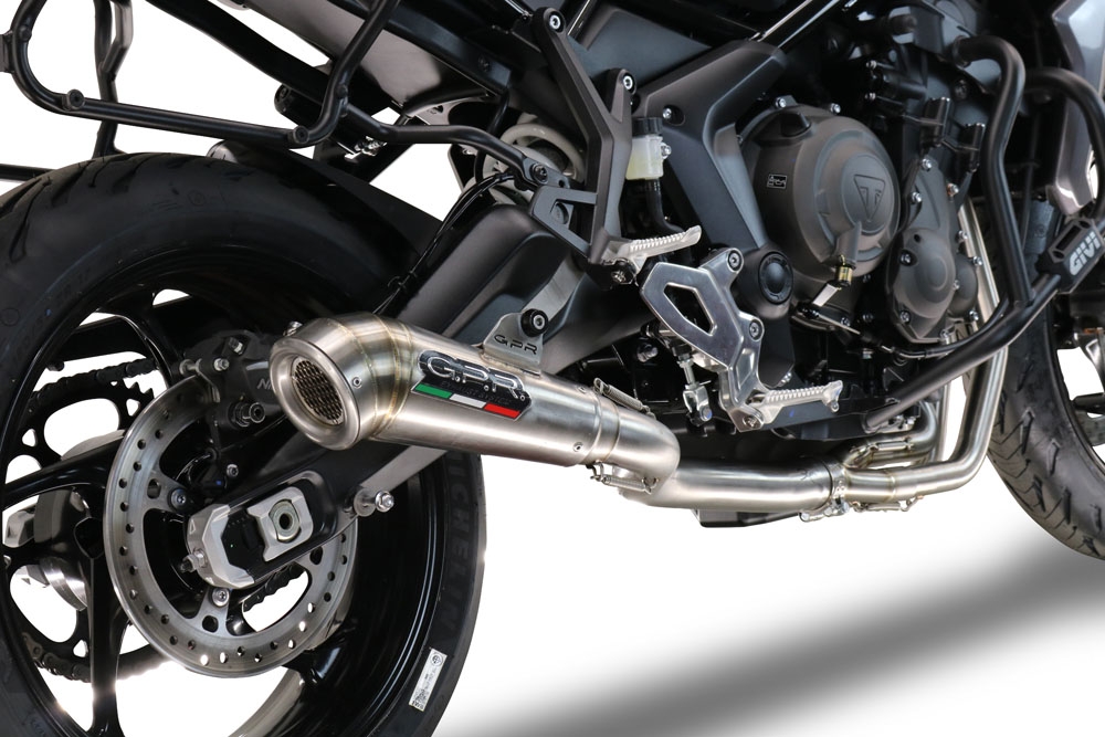 GPR exhaust compatible with  Triumph Tiger Sport 660 2022-2024, Powercone Evo, Full system exhaust, including removable db killer 