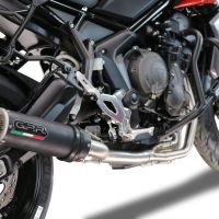 GPR exhaust compatible with  Triumph Tiger Sport 660 2022-2024, M3 Black Titanium, Full system exhaust, including removable db killer 